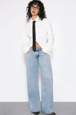 boohoo Jean Boyfriend Taille Moyenne Basics<Femme Denim|Jeans