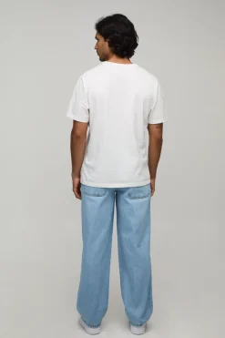 boohooMAN Jean Brodé Casino Coupe Décontractée<Homme Denim|Denim