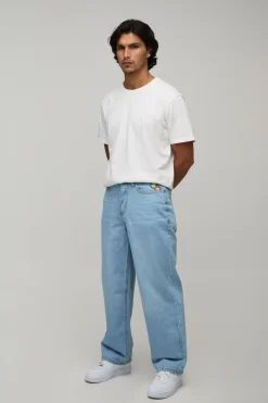 boohooMAN Jean Brodé Casino Coupe Décontractée<Homme Denim|Denim