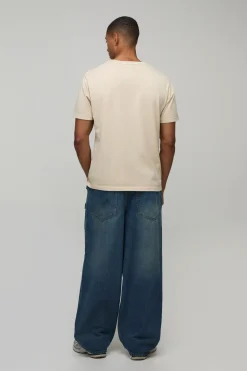 boohooMAN Jean Cargo Ample À Cordon De Serrage Prolongé<Homme Denim|Denim