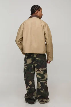 Jean Cargo Baggy Camouflage Délavé