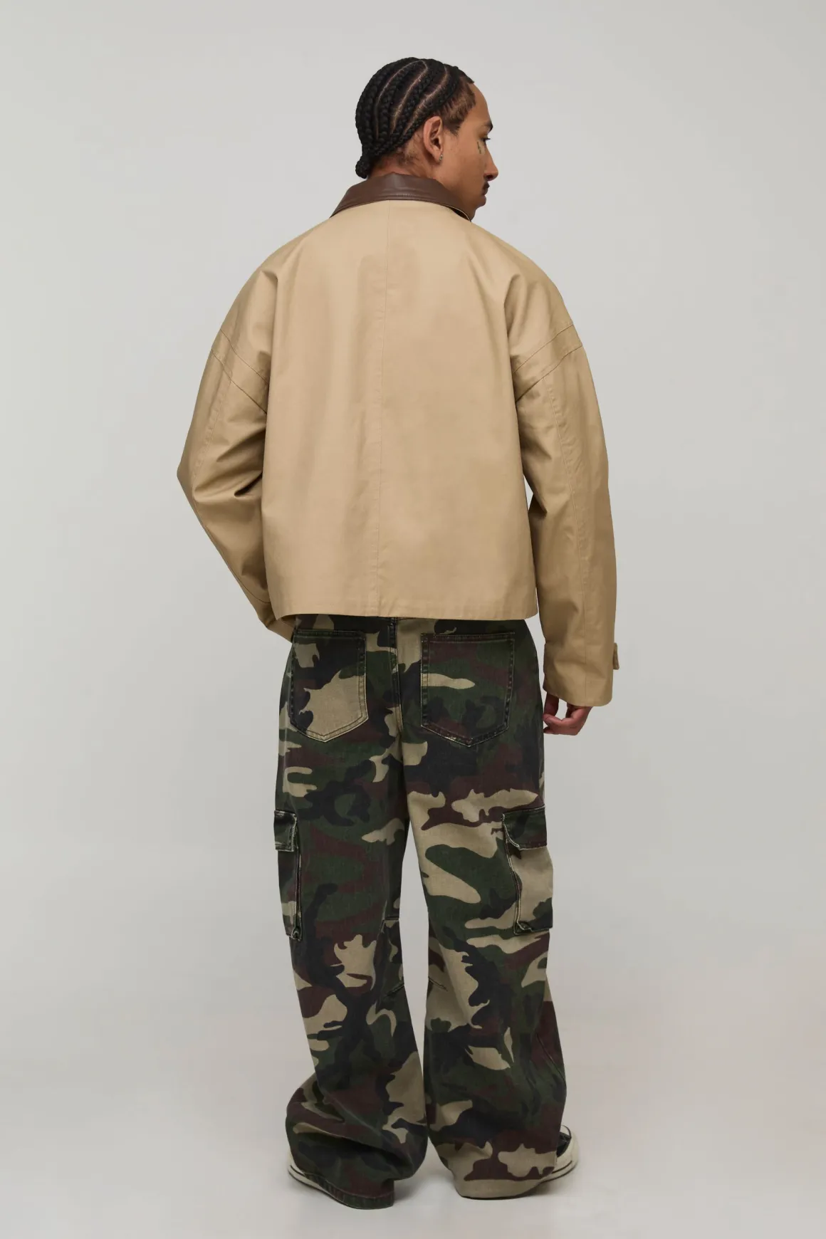 Jean Cargo Baggy Camouflage Délavé