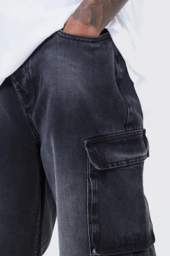 boohooMAN Jean cargo baggy à poches multiples<Homme Denim|Denim