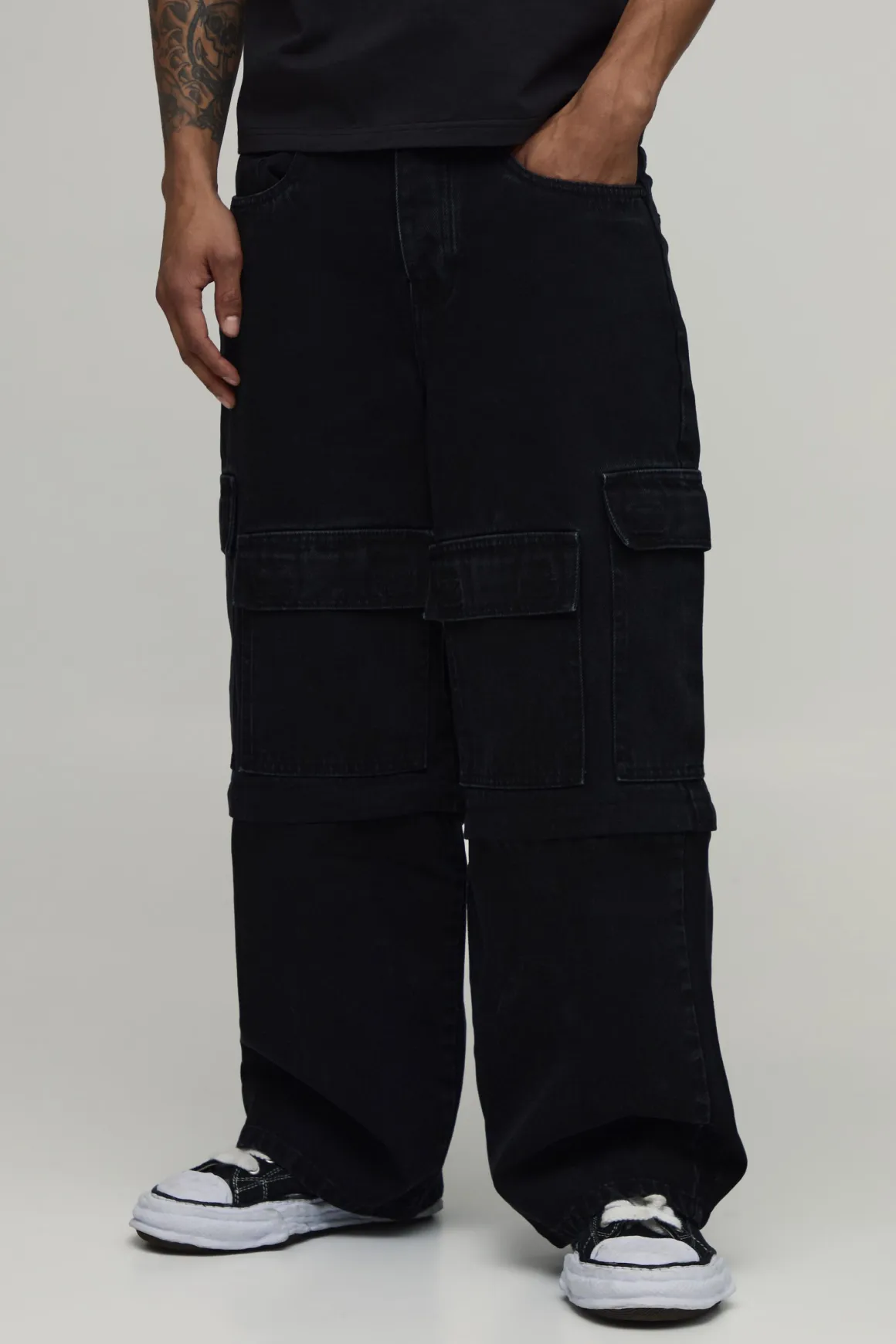 Jean Cargo Baggy Transformable Avec Zip