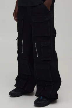 Jean Cargo Coupe Ample Avec Détails Zippés