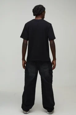boohooMAN Jean Cargo Coupe Décontractée<Homme Denim|Denim