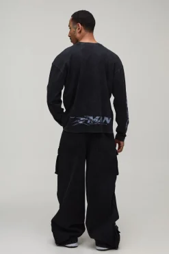 boohooMAN Jean Cargo Coupe Parachute<Homme Denim|Denim