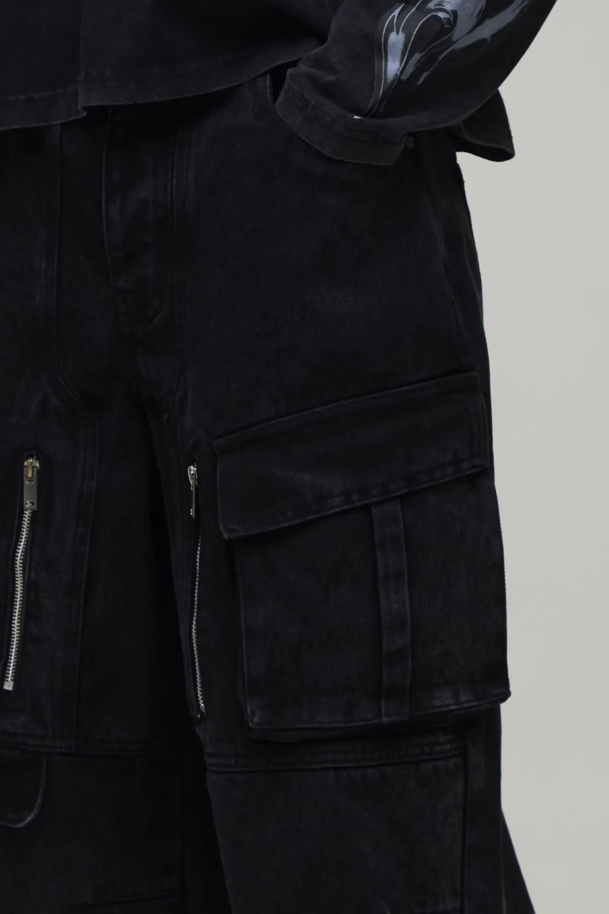 boohooMAN Jean Cargo Coupe Parachute<Homme Denim|Denim
