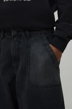 Jean Cargo Délavé Coupe Ample Baggy