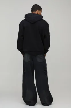 Jean Cargo Délavé Coupe Ample Baggy