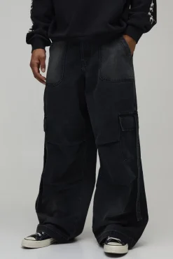 Jean Cargo Délavé Coupe Ample Baggy