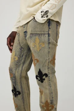 Jean Carpenter À Appliqué Fleur De Lys