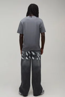 Jean Coupe Ample Avec Appliqué Zèbre