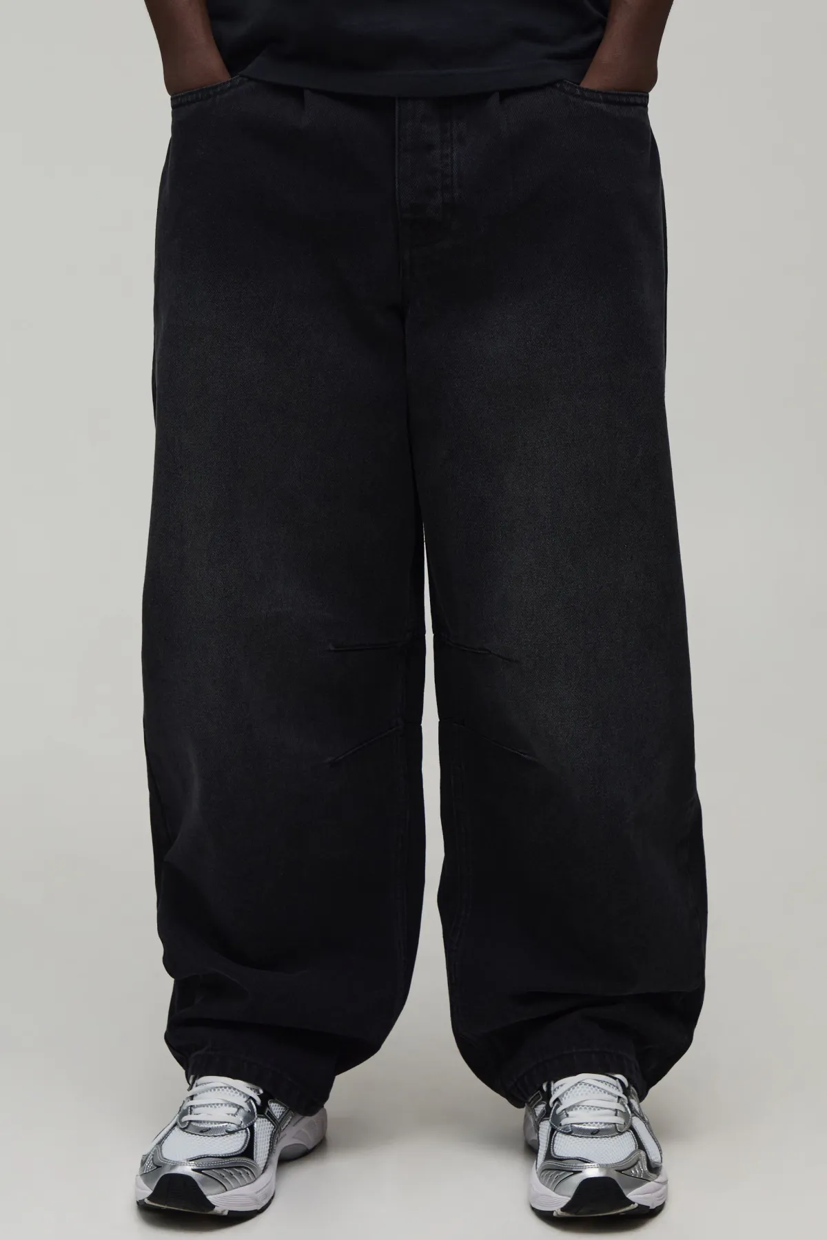 boohooMAN Jean Coupe Ballon Broderie Florale<Homme Denim|Denim