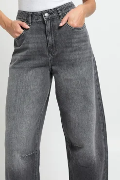boohoo Jean Coupe Barrel Taille Mi-haute<Femme Denim|Jeans