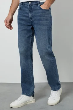 Burton Jean Coupe Droite Extensible Délavage Vintage Clair<Homme Denim|Denim