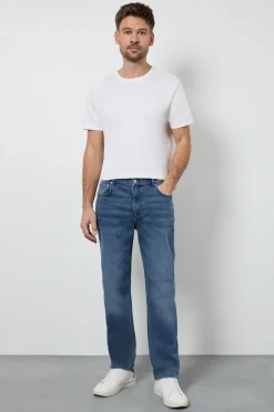 Burton Jean Coupe Droite Extensible Délavage Vintage Clair<Homme Denim|Denim