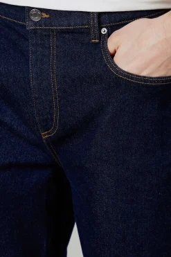 Jean Coupe Droite Stretch Délavage Rinse