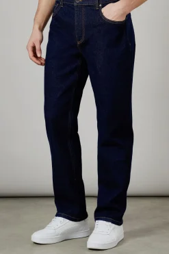 Jean Coupe Droite Stretch Délavage Rinse