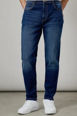 Burton Jean Coupe Fuselée Stretch Lavage Foncé<Homme Denim|Denim