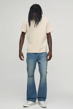 boohooMAN Jean Coupe Évasée Basique<Homme Jeans Grande Taille|Denim