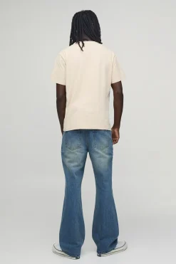 boohooMAN Jean Coupe Évasée Basique<Homme Jeans Grande Taille|Denim