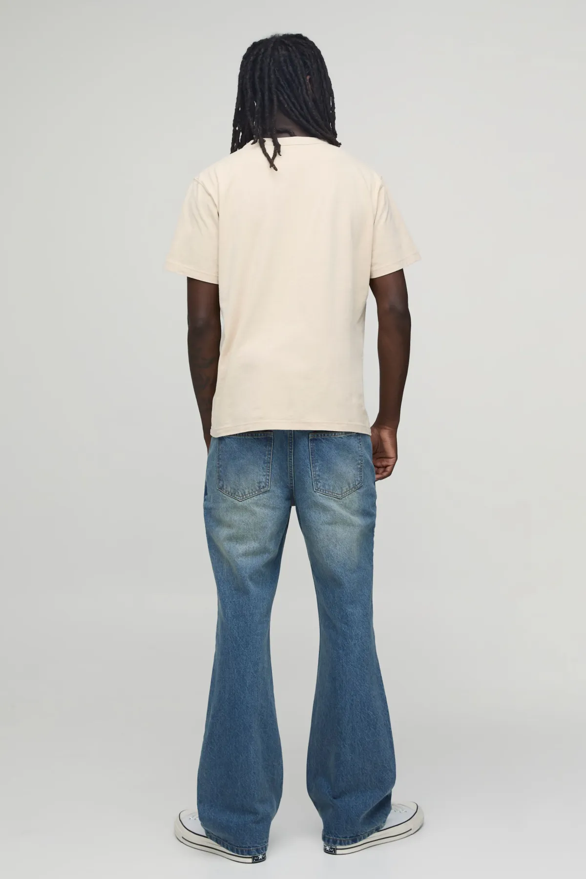boohooMAN Jean Coupe Évasée Basique<Homme Jeans Grande Taille|Denim