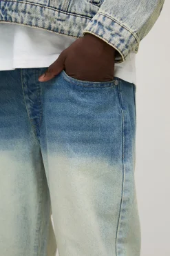 Jean Coupe Évasée Droite Délavé