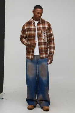 boohooMAN Jean Déchiré Teinté Coupe Baggy<Homme Denim|Denim