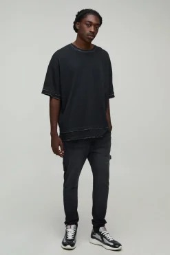 boohooMAN Jean De Charpentier Coupe Skinny<Homme Denim|Denim