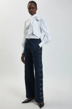 KarenMillen Jean Denim Militaire À Panneaux<Femme Denim|Jeans