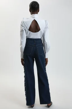 KarenMillen Jean Denim Militaire À Panneaux<Femme Denim|Jeans