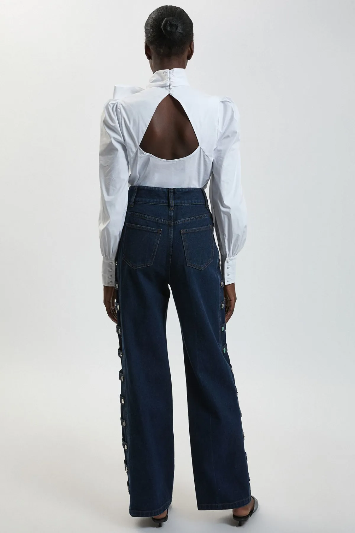 KarenMillen Jean Denim Militaire À Panneaux<Femme Denim|Jeans