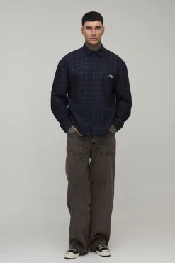 Jean Délavé Coupe Ample Baggy Avec Détails Gaufrés Effet Vintage Pour Grande Taille