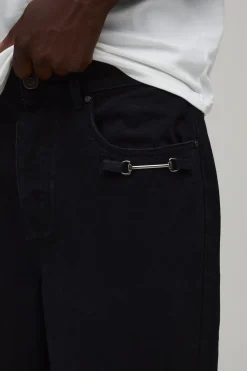 boohooMAN Jean Délavé Coupe Décontractée Détail Boucle<Homme Denim|Denim