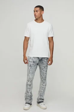 Jean Délavé Déchiré Évasé Skinny Empilé