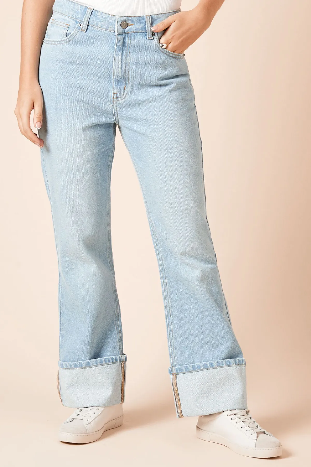 Dorothy Perkins Jean Droit Avec Revers<Femme Denim|Jeans