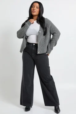 boohoo Jean droit délavé Plus<Femme Denim|Jeans