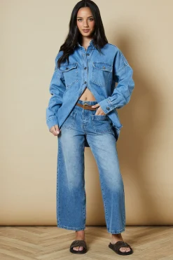 Oasis Jean Droit Raccourci avec Ceinture<Femme Denim|Jeans