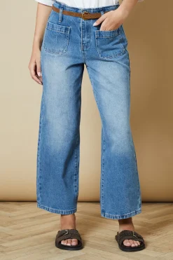 Oasis Jean Droit Raccourci avec Ceinture<Femme Denim|Jeans