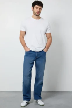 Burton Jean Droit Regular Coupe Droite Délavage Moyen Stretch<Homme Denim|Denim