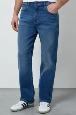 Burton Jean Droit Regular Coupe Droite Délavage Moyen Stretch<Homme Denim|Denim