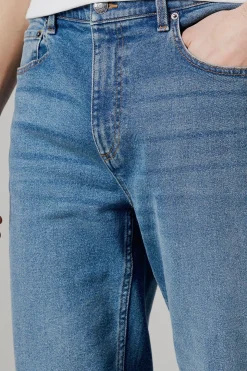 Jean Droit Stretch Délavage Stone