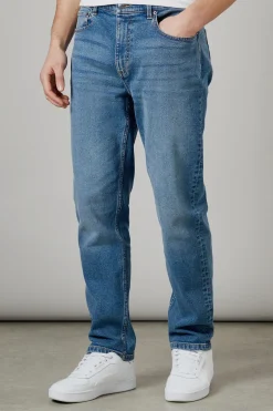 Jean Droit Stretch Délavage Stone