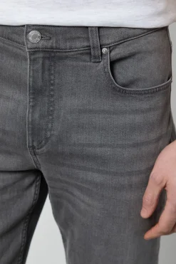 Jean Droit Stretch Gris Coupe Ajustée