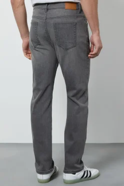 Jean Droit Stretch Gris Coupe Ajustée