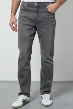 Jean Droit Stretch Gris Coupe Ajustée