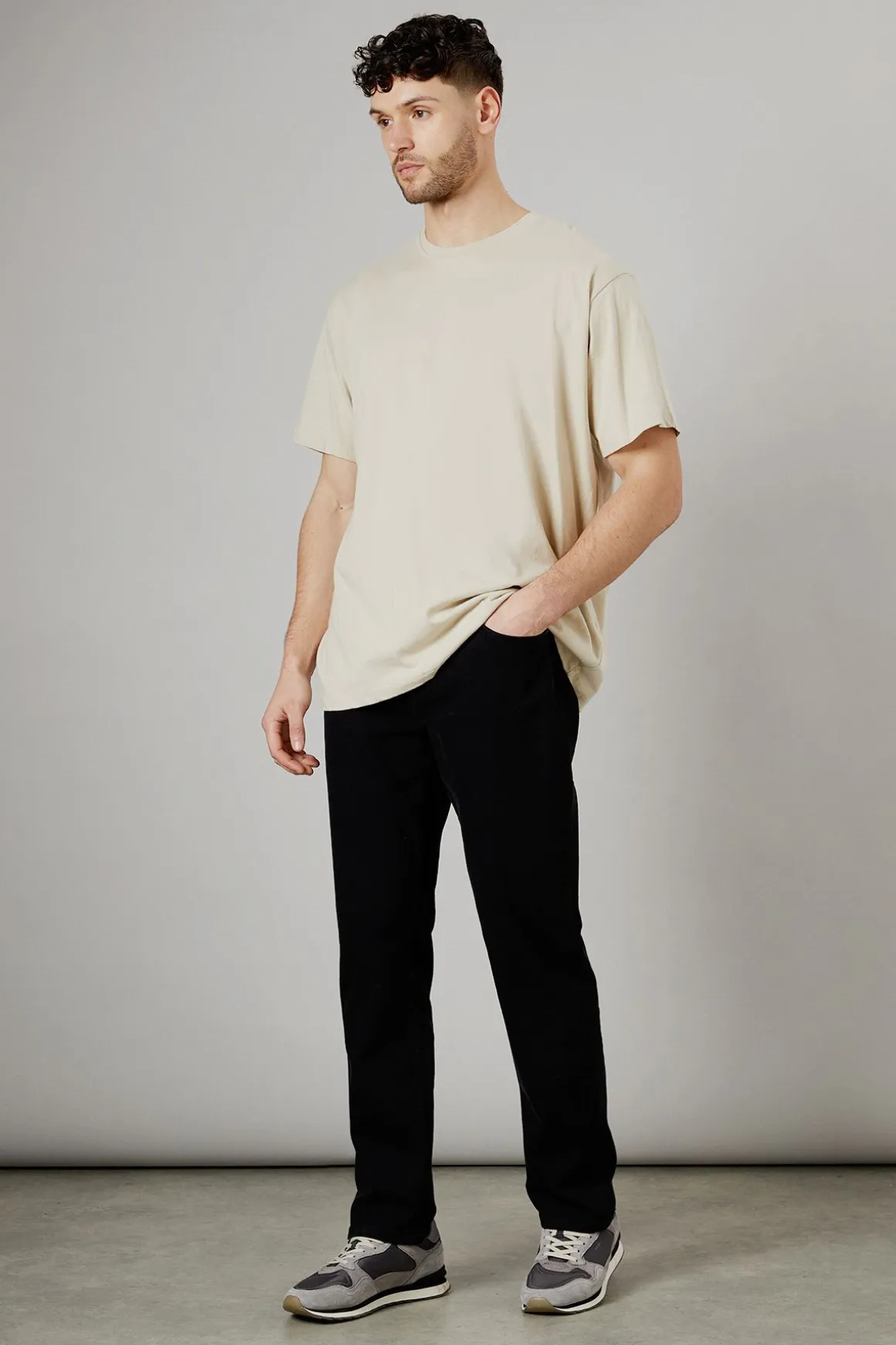 Jean Droit Stretch Noir
