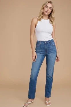 Jean Droit Taille Haute