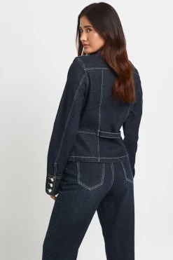 boohoo Jean Droit Taille Haute Avec Revers<Femme Denim|Jeans